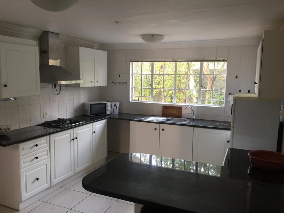 Fridge, microwave, stovetop, electric kettle