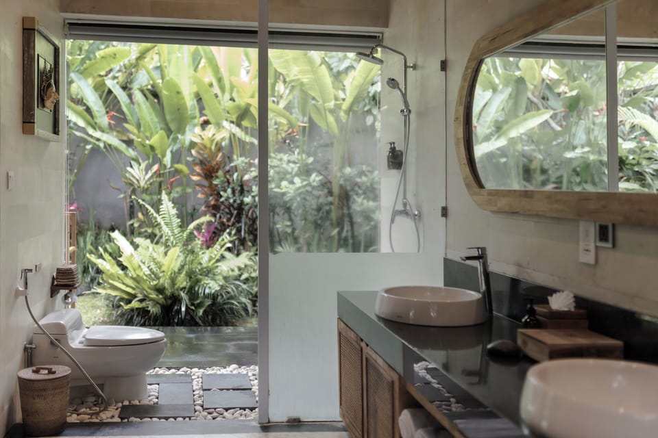 One-Bedroom Pool Villa with Forest View | Bathroom | Slippers