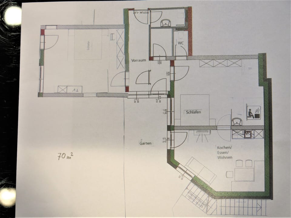 Family Apartment, 2 Bedrooms, Sauna, Mountain View | Floor plan