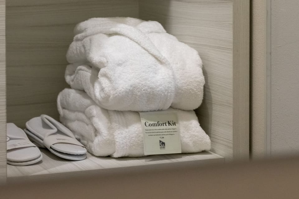 Premium bedding, down comforters, minibar, in-room safe