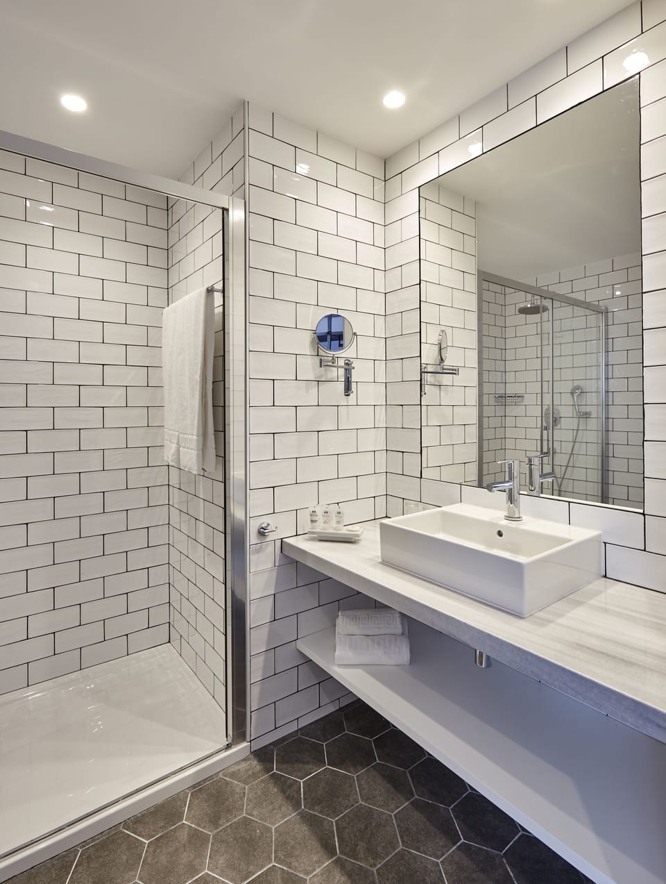 Free toiletries, hair dryer, towels