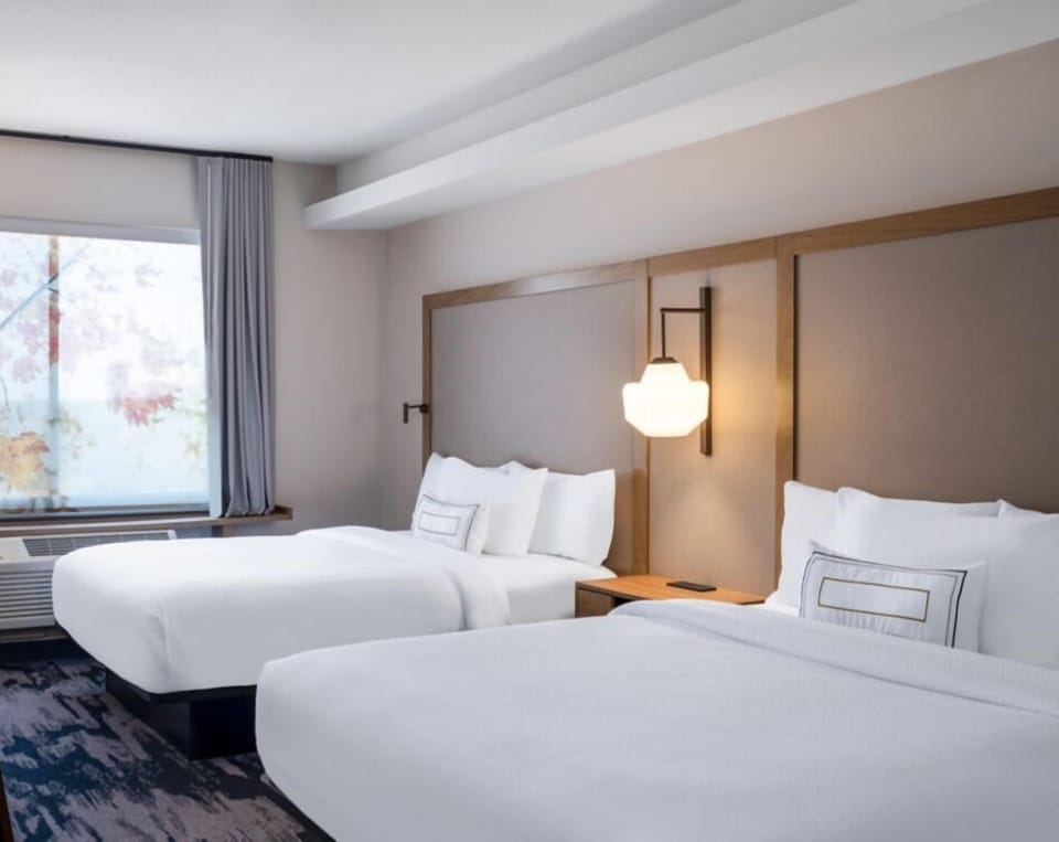 Individually decorated, individually furnished, desk, iron/ironing board