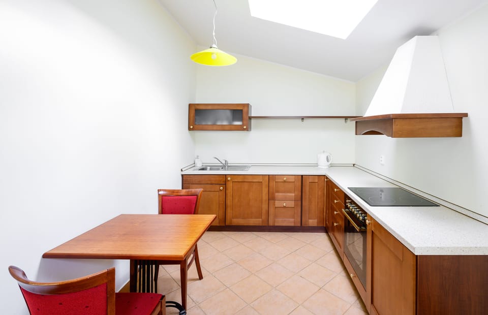 Apartment, 1 Bedroom, Terrace | Private kitchen | Fridge, stovetop, electric kettle, cookware/dishes/utensils