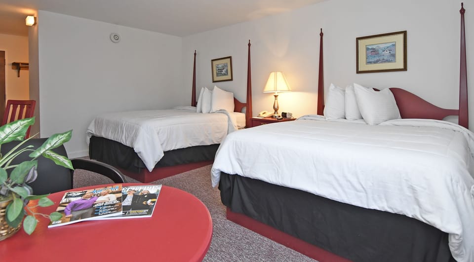 Standard Room, 2 Queen Beds (West Inn) | Iron/ironing board, free WiFi, bed sheets