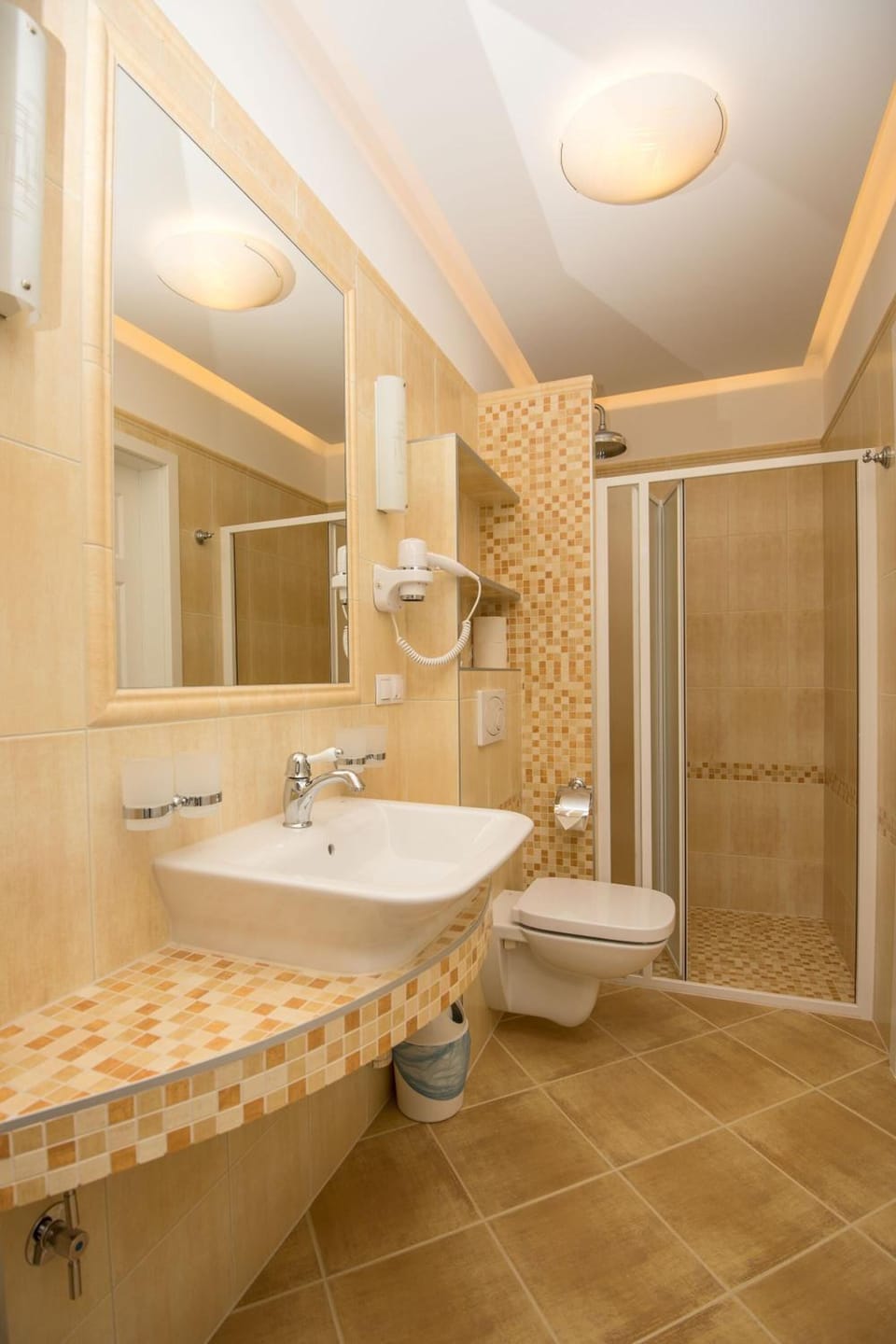 Premium Quadruple Room, 2 Bedrooms | Bathroom | Shower, free toiletries, hair dryer, towels