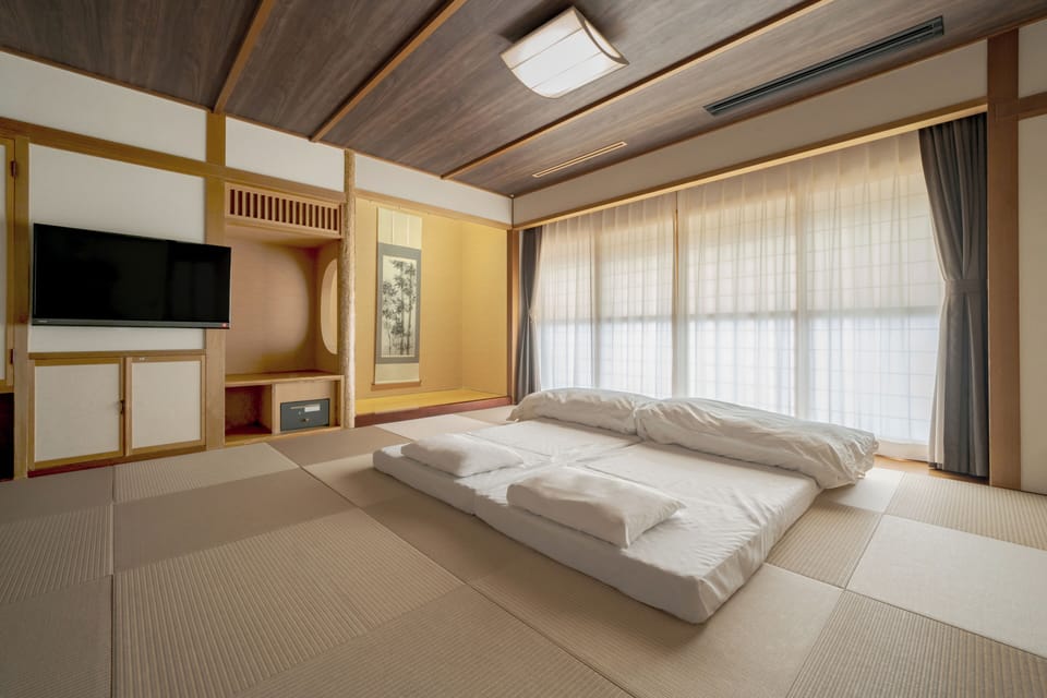 Japanese Style Room, with Hot Spring Tub, Non Smoking (15 Tatami mats)  | Down comforters, free WiFi, bed sheets