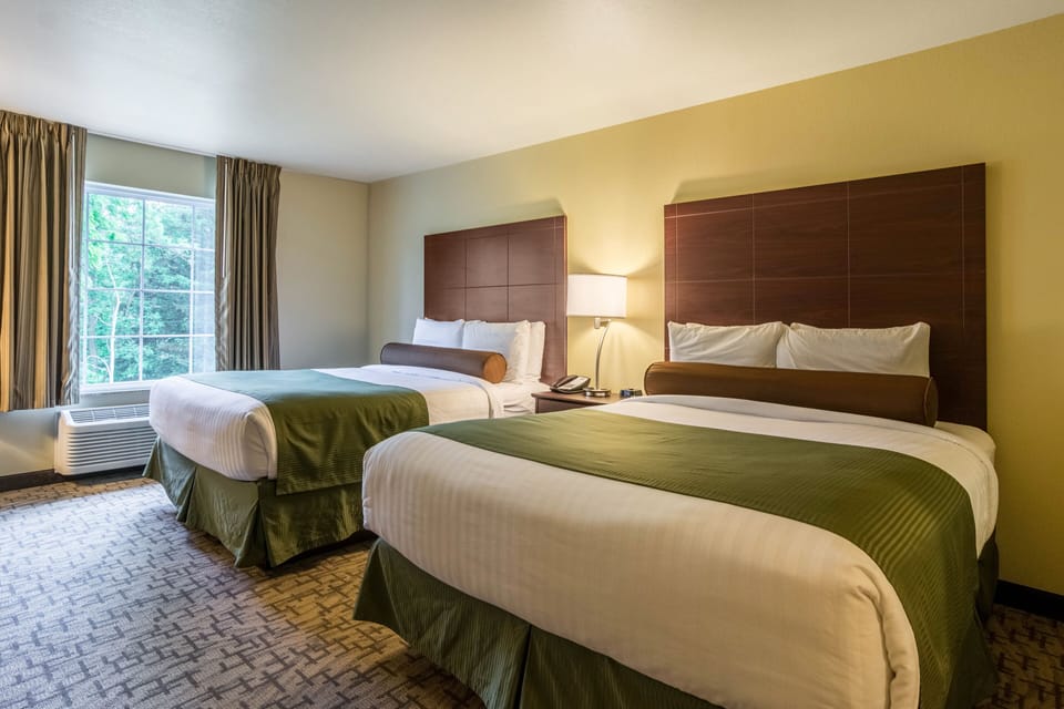 Room, 2 Queen Beds, Non Smoking | In-room safe, desk, iron/ironing board, free WiFi