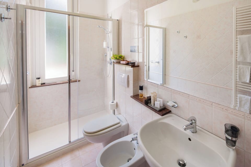 Free toiletries, hair dryer, towels