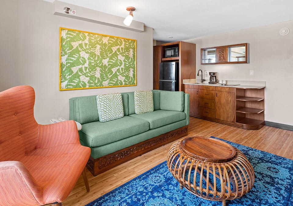 Suite, 1 Bedroom, Kitchenette, Mountain View | Living area | 32-inch LCD TV with satellite channels, TV