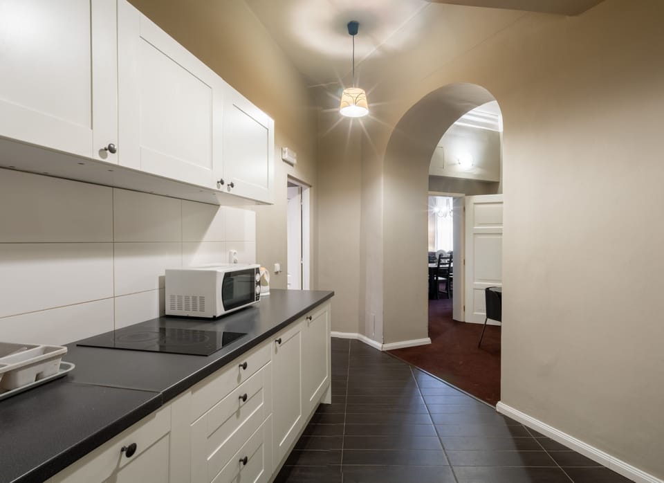 Apartment | Private kitchen | Electric kettle, highchair