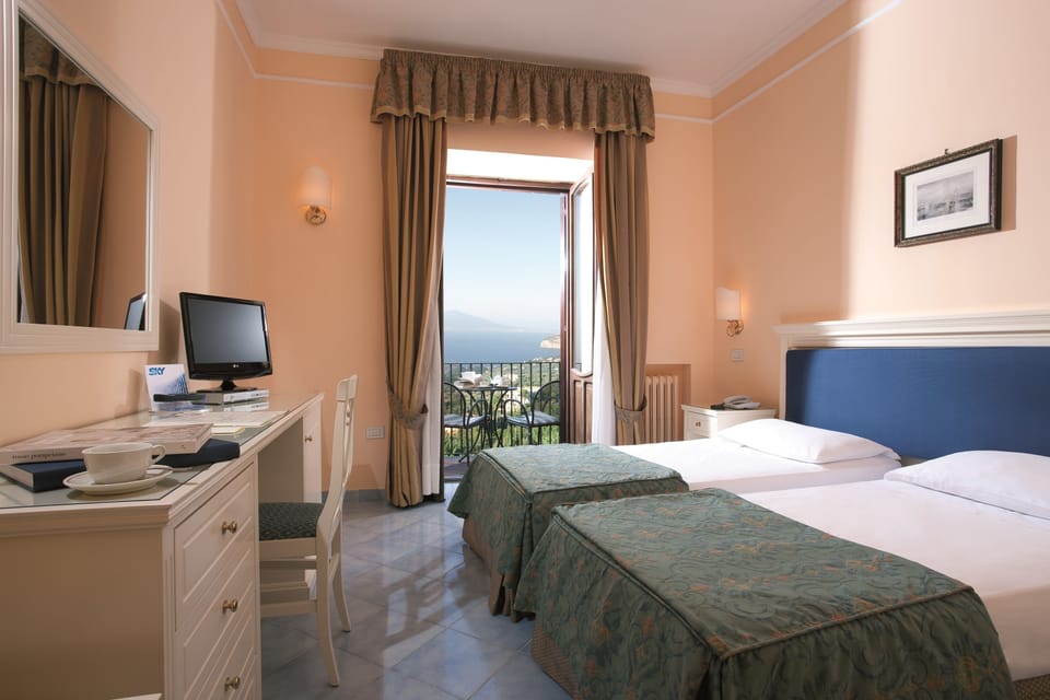 Deluxe Double Room, Terrace, Sea View | Premium bedding, down comforters, memory foam beds, minibar