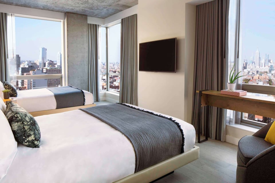 Premium bedding, pillowtop beds, in-room safe, individually decorated