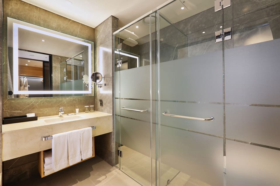 Kids Suite | Bathroom | Shower, free toiletries, hair dryer, bathrobes