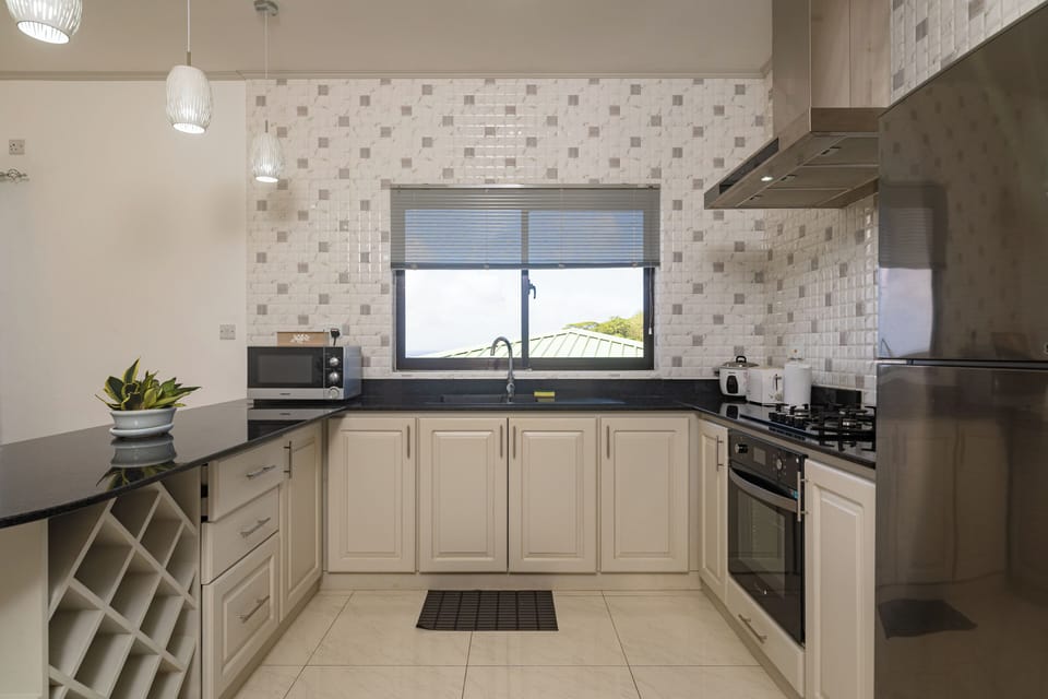 Premium Apartment, 1 Bedroom | Private kitchen | Coffee/tea maker, full-size fridge, microwave, oven
