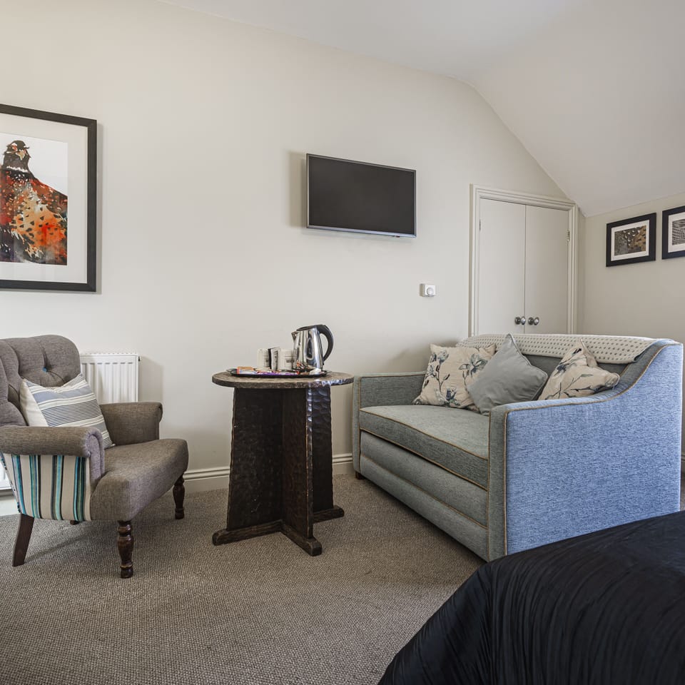 Deluxe Double Room | Living area | 40-inch flat-screen TV with digital channels, TV