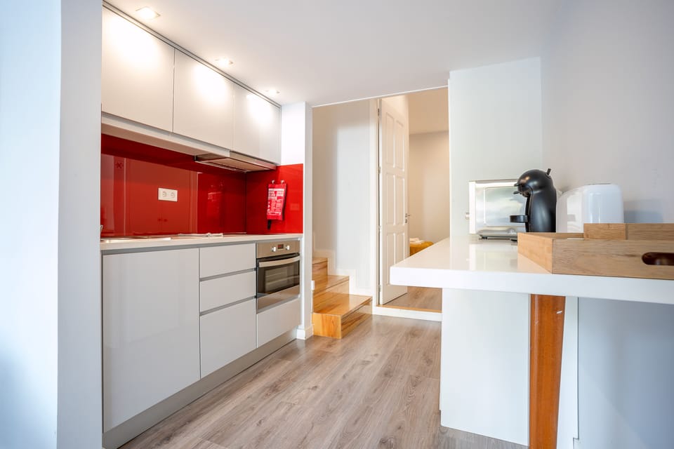 Loft With Garden | Private kitchen | Fridge, microwave, oven, stovetop