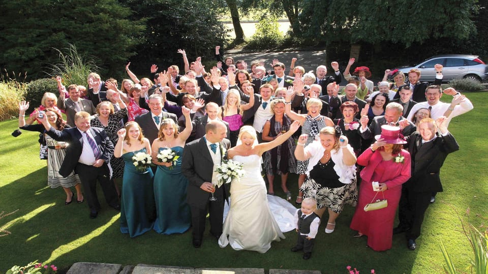 Outdoor wedding area