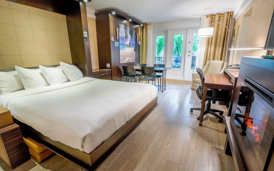 Superior Room, 2 Queen Murphy Beds, Kitchenette, Garden View | Premium bedding, memory foam beds, in-room safe, desk