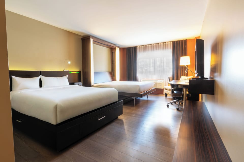 Classic Room, 1 Queen Bed and 1 Queen Murphy Bed | Memory foam beds, in-room safe, desk, soundproofing