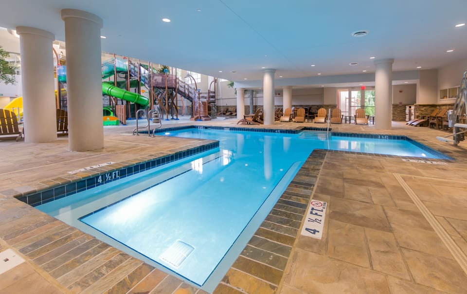 Indoor pool, open 10:00 AM to 10:00 PM, sun loungers