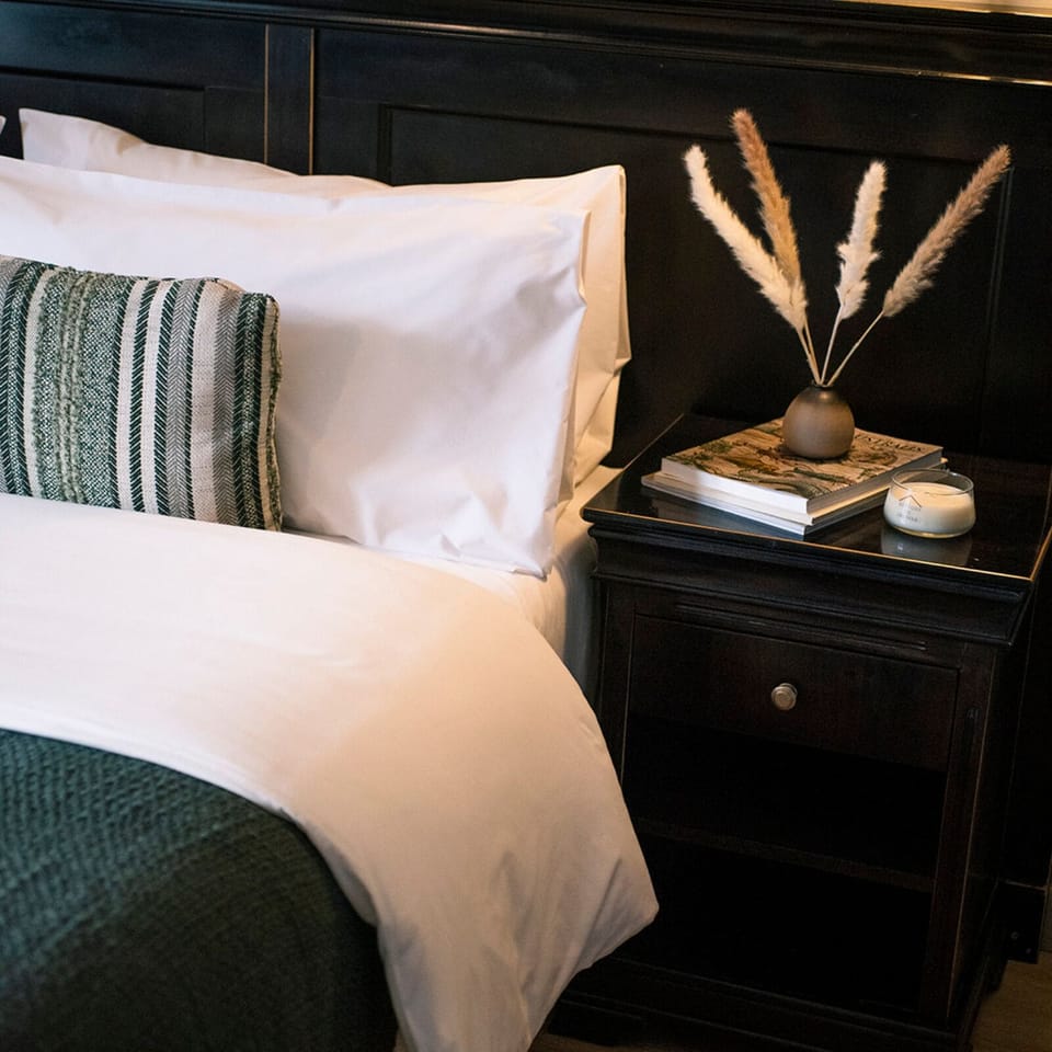 Premium bedding, down comforters, Select Comfort beds, minibar