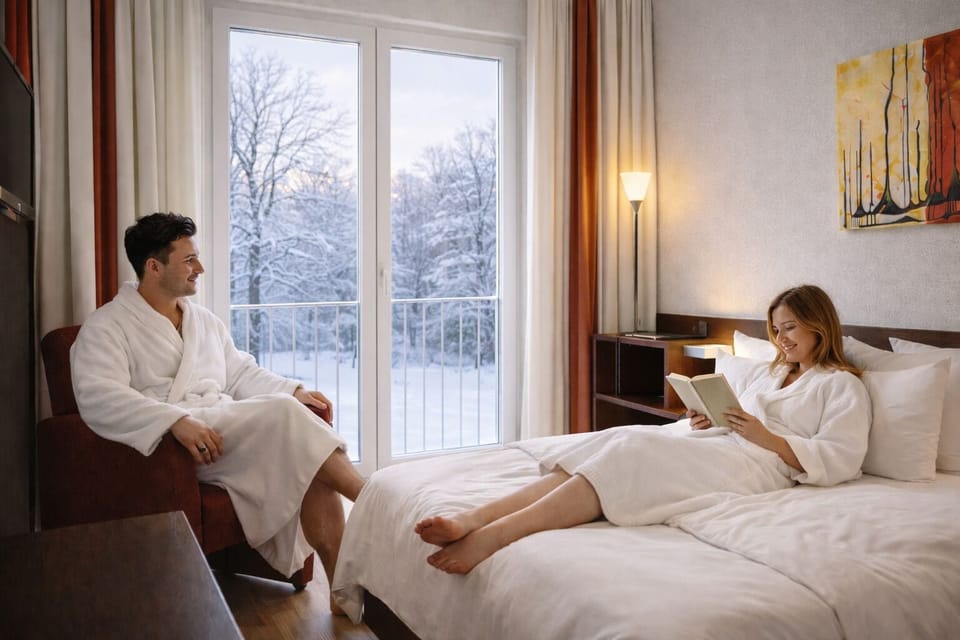 Double Room | Hypo-allergenic bedding, in-room safe, desk, iron/ironing board