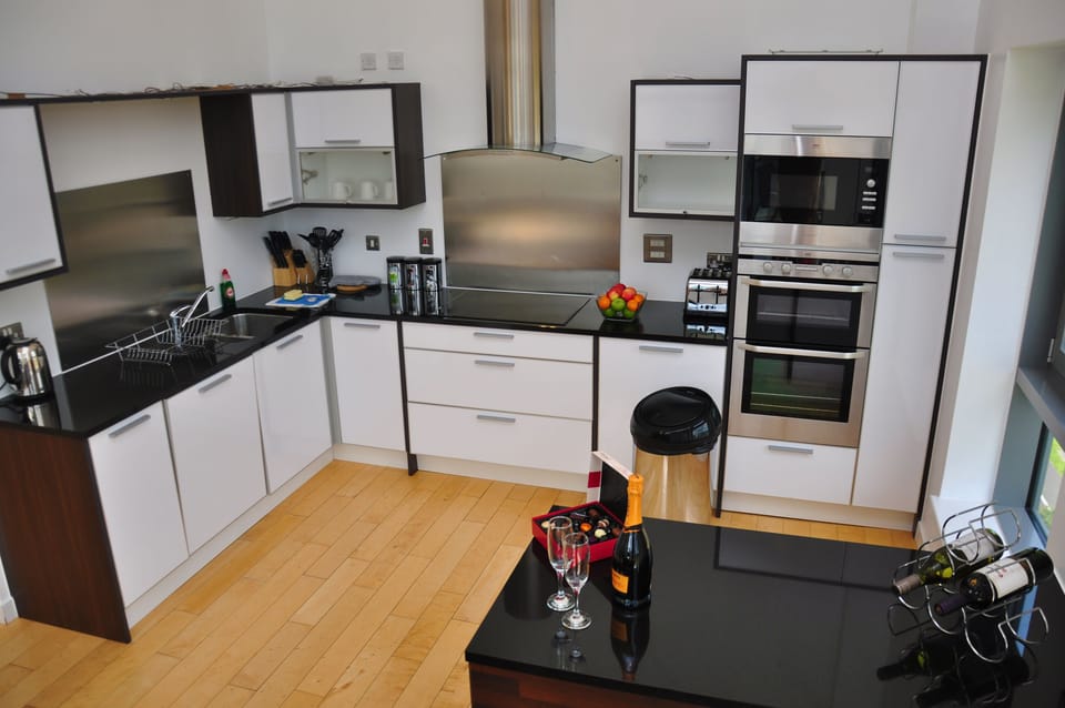 Executive Apartment, 2 Bedrooms, Balcony, Harbor View | Private kitchen | Full-size fridge, microwave, oven, stovetop