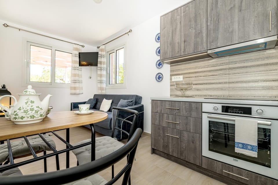 Apartment, 1 Bedroom, Terrace | Private kitchen | Fridge, stovetop, coffee/tea maker, electric kettle