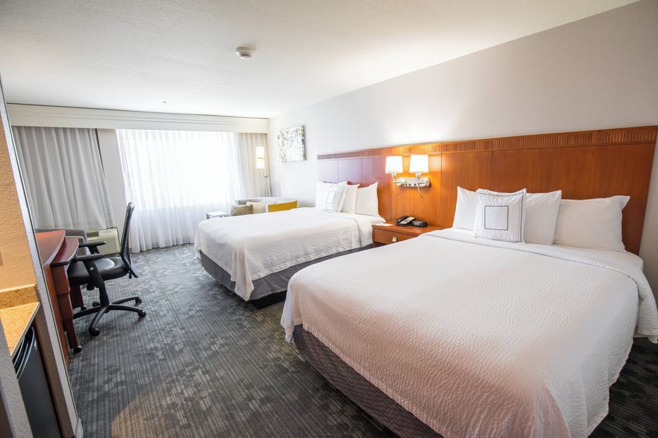 Room, 2 Queen Beds | Down comforters, pillowtop beds, desk, blackout drapes