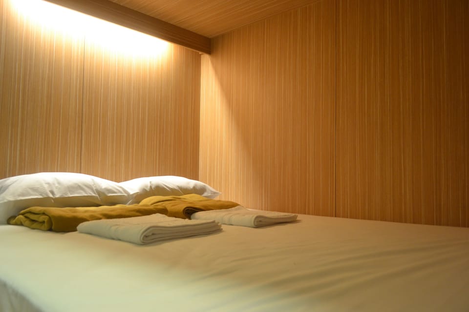 Double Bed in Dormitory Room | Free WiFi, bed sheets