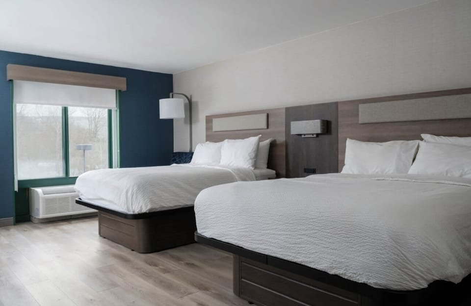 Standard Room, 2 Queen Beds | Desk, laptop workspace, blackout drapes, iron/ironing board