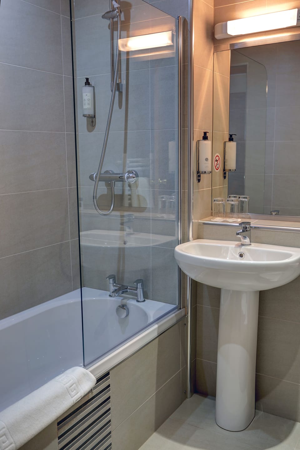 Free toiletries, hair dryer, towels