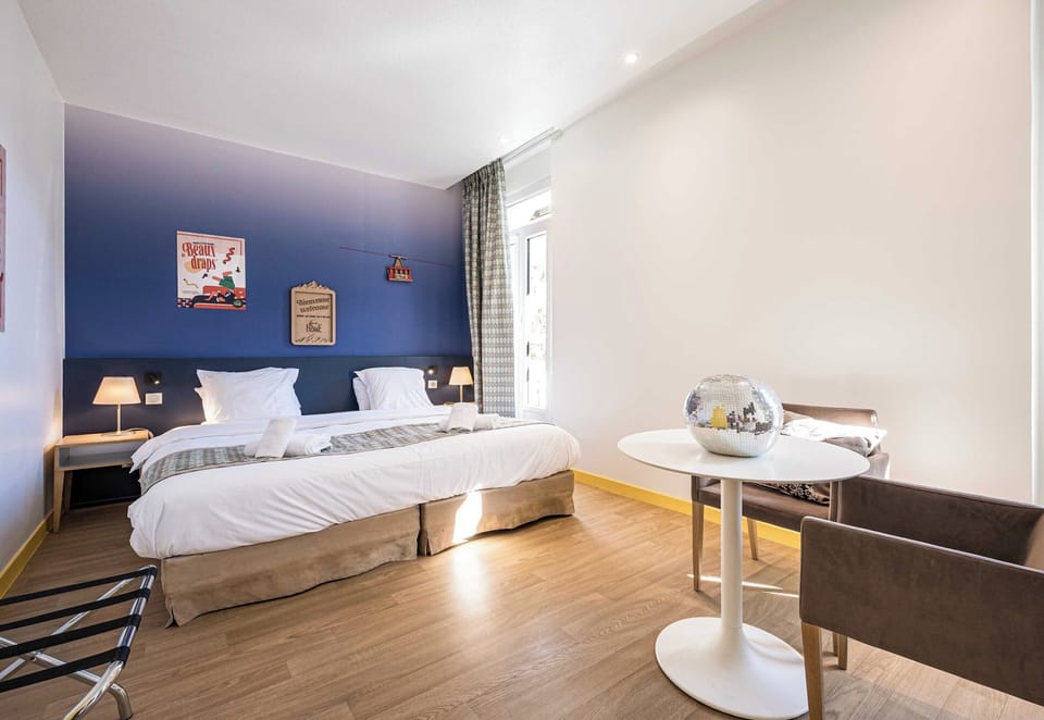 Premium bedding, Select Comfort beds, blackout drapes, soundproofing