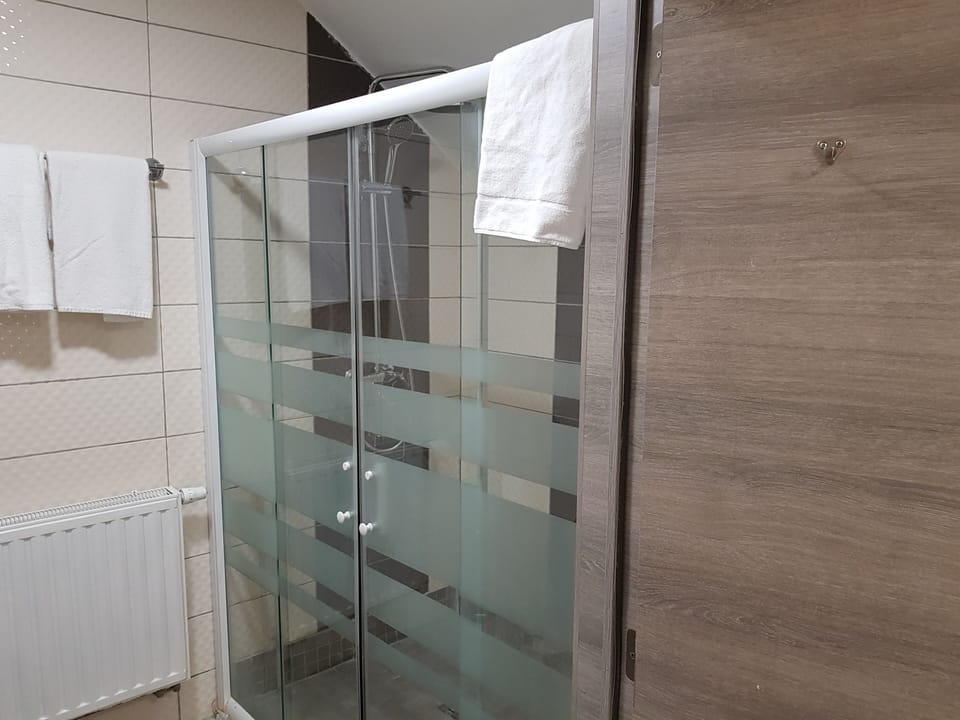 Family Quadruple Room | Bathroom | Shower, free toiletries, hair dryer, towels