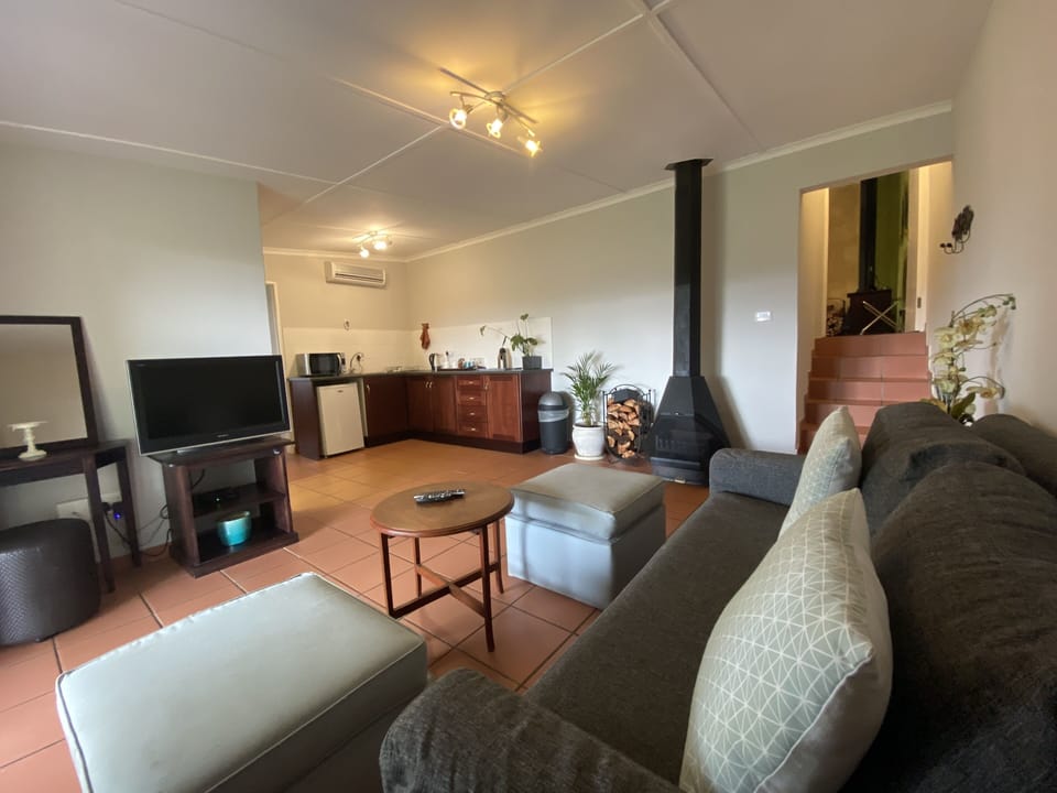 Duplex (Silo 1) | Living area | 60-cm TV with cable channels, fireplace