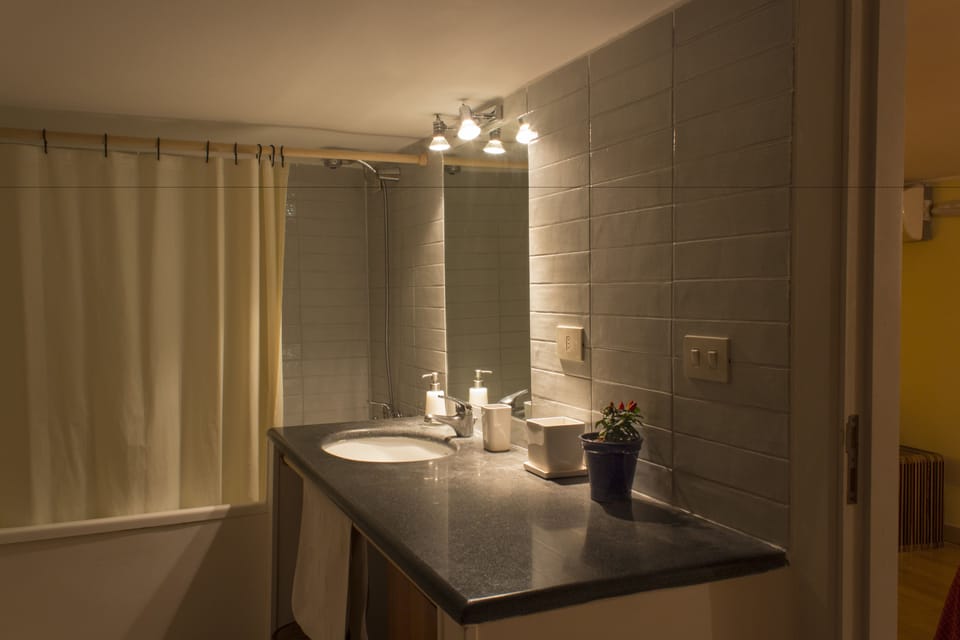 Economy Room, 1 Double Bed (Ceiling height of 1.88m) | Bathroom | Hair dryer, bidet, towels