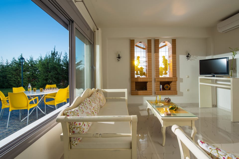 Family Villa, 3 Bedrooms, Private Pool | Living area | Flat-screen TV, DVD player, table tennis