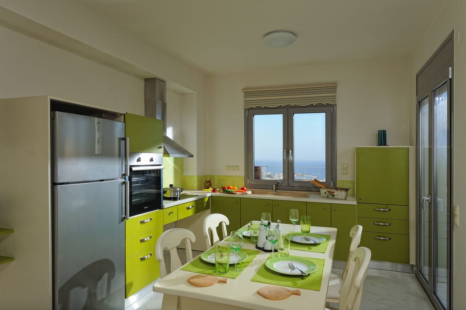 Family Villa, 3 Bedrooms, Private Pool | Private kitchen | Full-size fridge, microwave, oven, stovetop