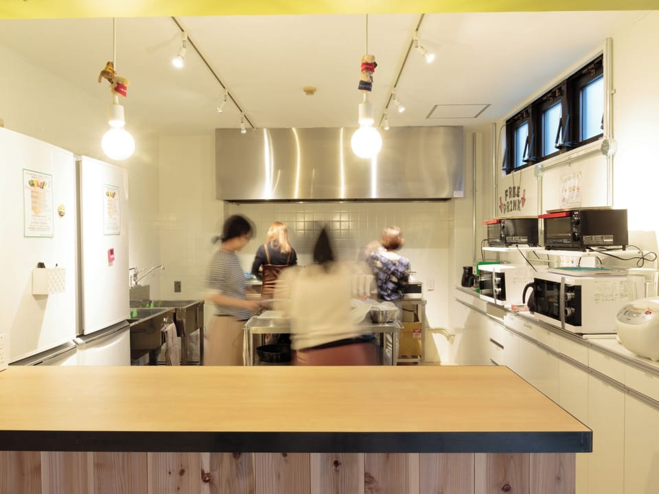Shared fridge, microwave