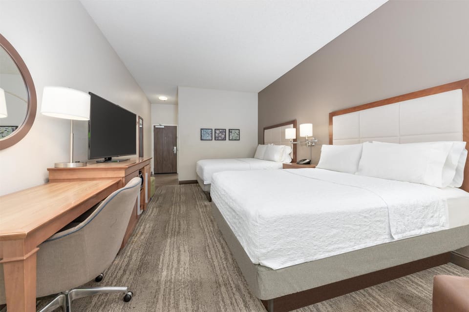 Room, 2 Queen Beds, Non Smoking | Premium bedding, iron/ironing board, free WiFi, bed sheets