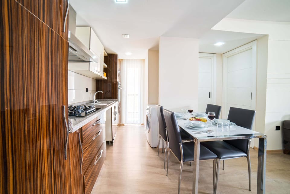 Fridge, electric kettle, highchair