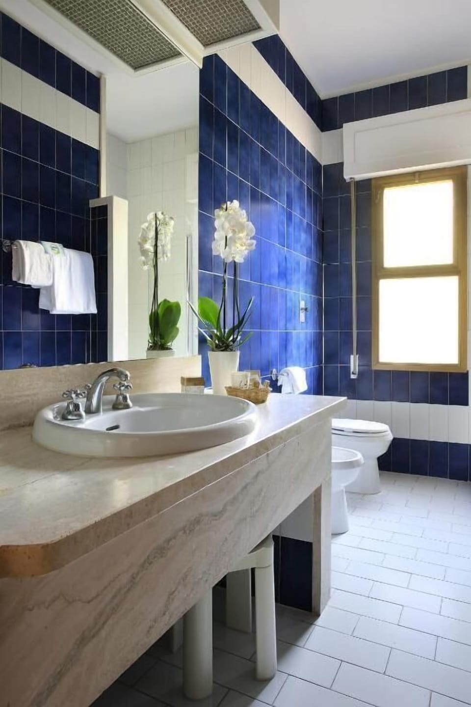 Free toiletries, hair dryer, bidet, towels