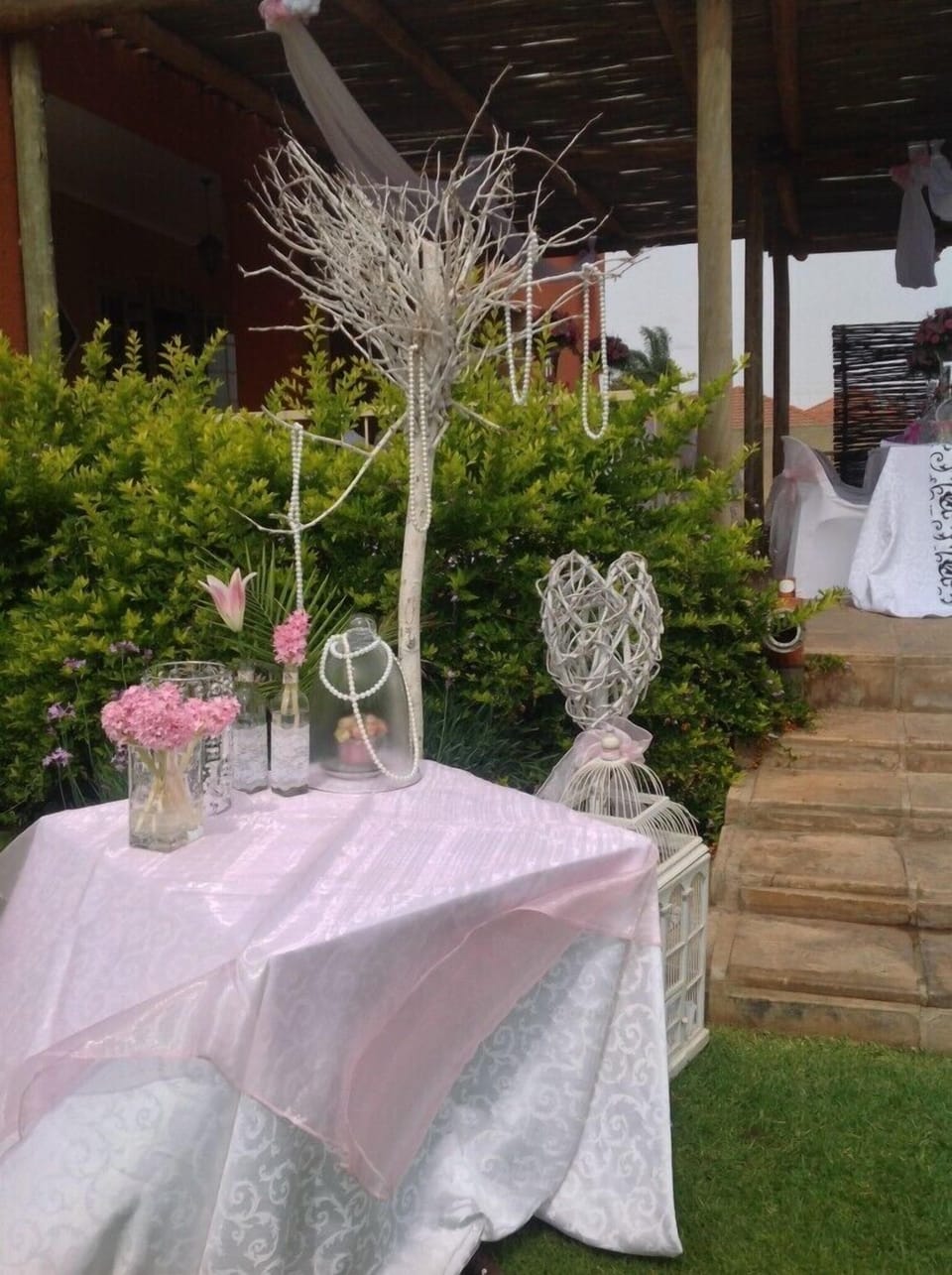 Outdoor banquet area