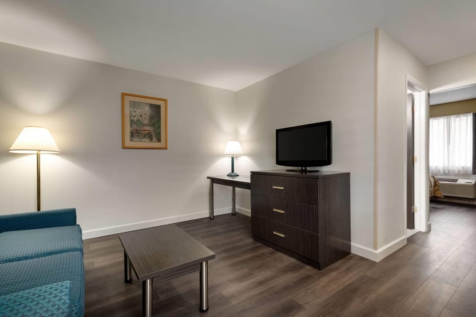 Deluxe Suite, 1 Queen Bed, Non Smoking (Business) | 1 bedroom, pillowtop beds, desk, blackout drapes
