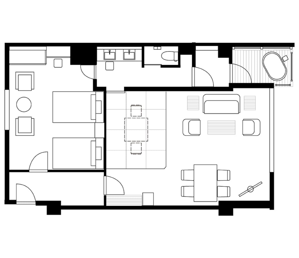 Luxury Suite with Private Open-Air Bath | Floor plan