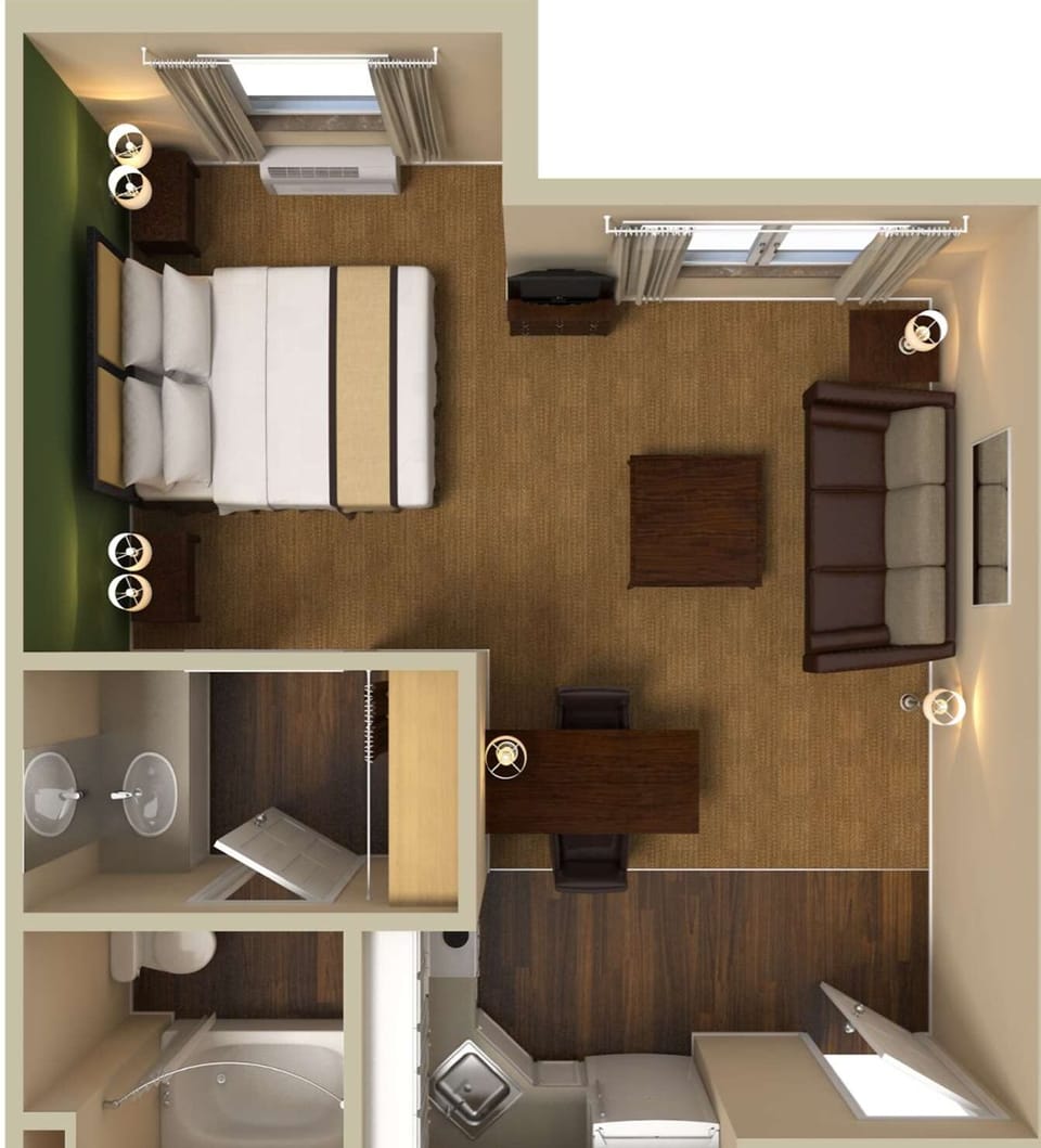 Deluxe Studio, 1 King Bed with Sofa bed, Non Smoking | Desk, iron/ironing board, free WiFi, bed sheets