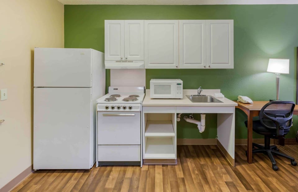 Studio, 1 Queen Bed, Accessible, Non Smoking | Private kitchen | Fridge, microwave, stovetop, coffee/tea maker