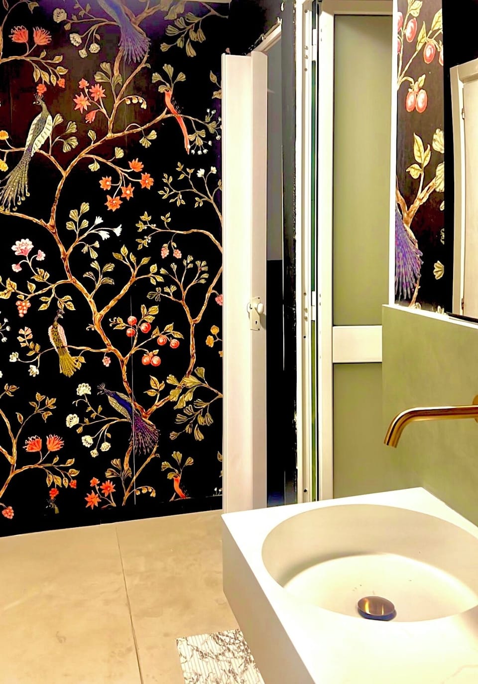 Shower, hair dryer, towels, toilet paper