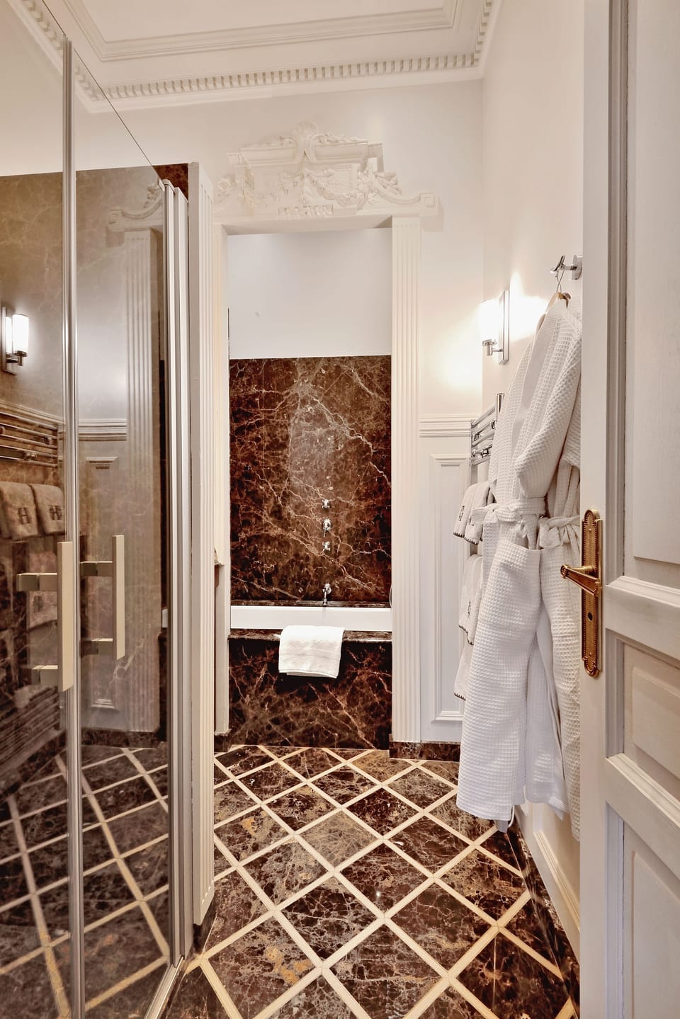 Shower, free toiletries, hair dryer, bathrobes