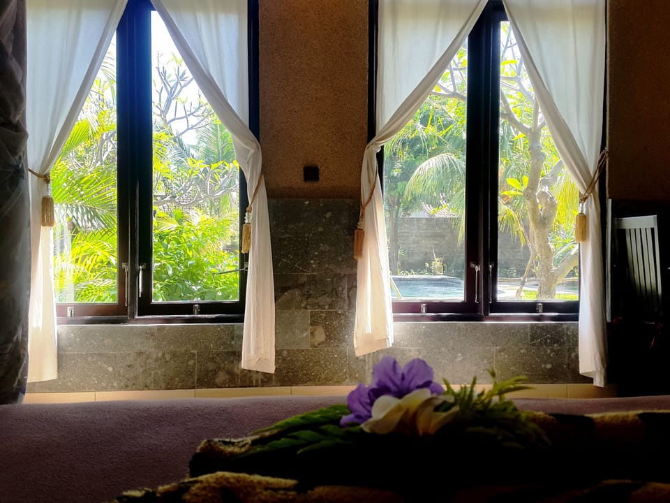 Deluxe Double or Twin Room, 1 Bedroom, Pool View, Poolside | Desk, laptop workspace, free WiFi, bed sheets